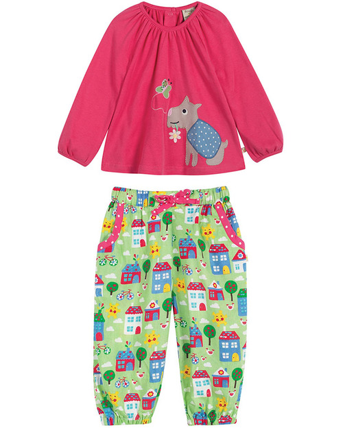 Frugi Happy Town Pull-up Pants - 100% Organic Cotton! Trousers