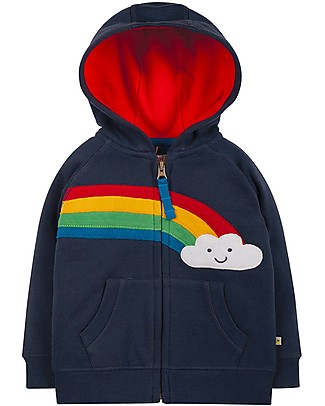 Frugi Hayle Hoody - Indigo/Rainbow - Organic Cotton Sweatshirts
