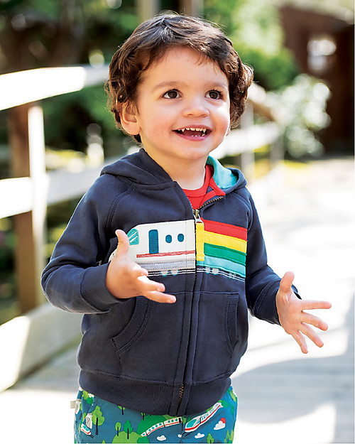 Frugi Hayle Hoody - Indigo/Train - Organic cotton Sweatshirts