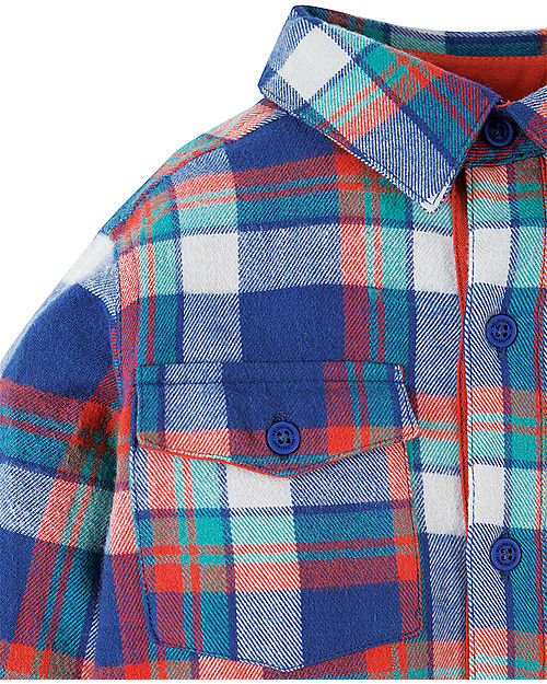 Frugi Hector Checked Flanel Shirt, Cosy Check - 100% organic cotton Shirts And Blouses