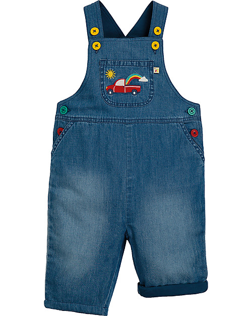 Frugi Hopscotch Denim Dungaree, Truck - Organic Cotton Dungarees