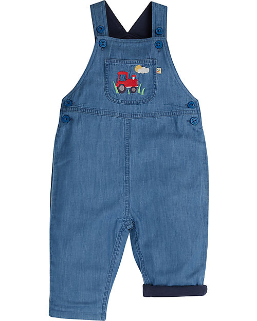 Frugi Hopscotch Dungaree - Chambray/Tractor Dungarees