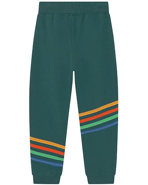 Frugi Jago Joggers - Fir Tree/Rainbow - 100% GOTS Organic Cotton Trousers