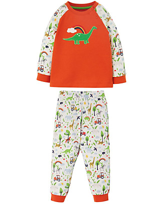 Frugi Jamie Jim Jams - Bonfire Dino/Frugi Farm Pyjamas