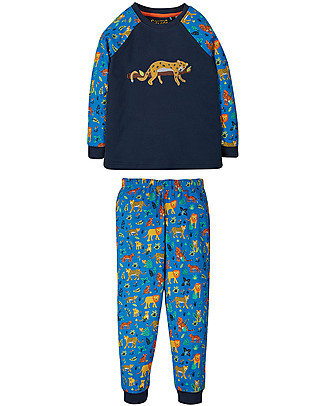 Frugi Jamie Jim Jams - Indigo/Leopard - Organic Cotton Pyjamas