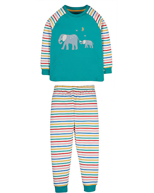 Frugi Jamie Jim Jams - Jewel/Elephant - Organic Cotton Pyjamas