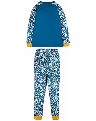 Frugi Jamie Jim Jams - Loch Blue Bloom/Rainbow - Organic Cotton Pyjamas