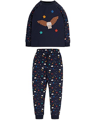 Frugi Jamie Jim Jams - Moonlight Stars/Owl - Organic Cotton Pyjamas