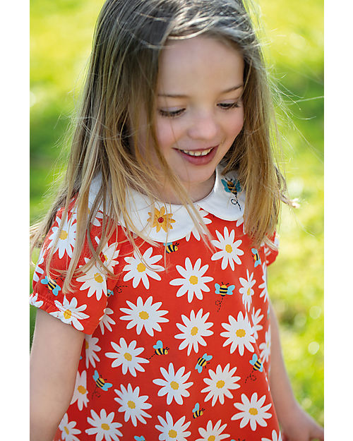 Frugi Jessie Collar Top - Nice Daisy - Organic Cotton T-shirts