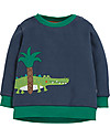 Frugi Jump About Jumper, Space Blue/Crocodile - organic cotton Sweatshirts