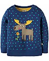 Frugi Jump About Jumper, True Blue Hail/Moose - organic cotton Sweatshirts