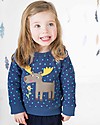 Frugi Jump About Jumper, True Blue Hail/Moose - organic cotton Sweatshirts