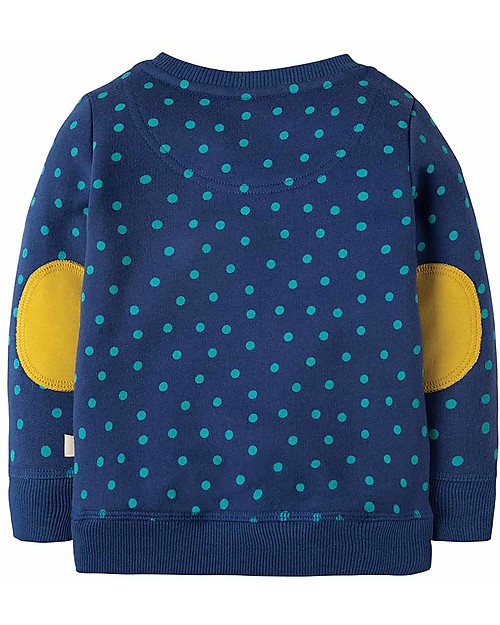 Frugi Jump About Jumper, True Blue Hail/Moose - organic cotton Sweatshirts