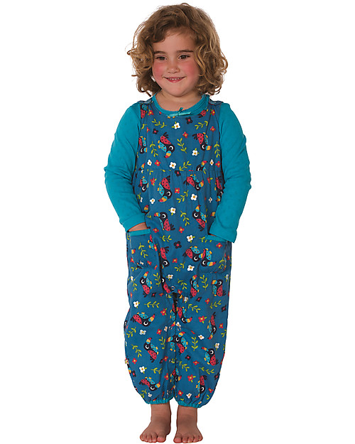 Frugi Katie Dungarees - Toucan Print - 100% Organic Cotton Dungarees