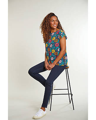 Frugi Kira Maternity & Nursing Top - Dotty Dahlias - Eco-Friendly Fabric Tank Tops