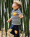Frugi Kneepatch Crawlers - Indigo/Big cats - 100% Organic Cotton Trousers