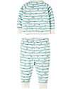 Frugi Kynance Kimono Outfit, 2 Pieces - Seal Stripe - 100% Organic cotton Sets And Co-Ords