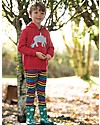 Frugi Leap About Cuffed Legging, Rainbow Stripe - Organic cotton Leggings
