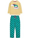 Frugi Leonie PJs, Bumble Bee Stripe/Unicorn Pyjamas