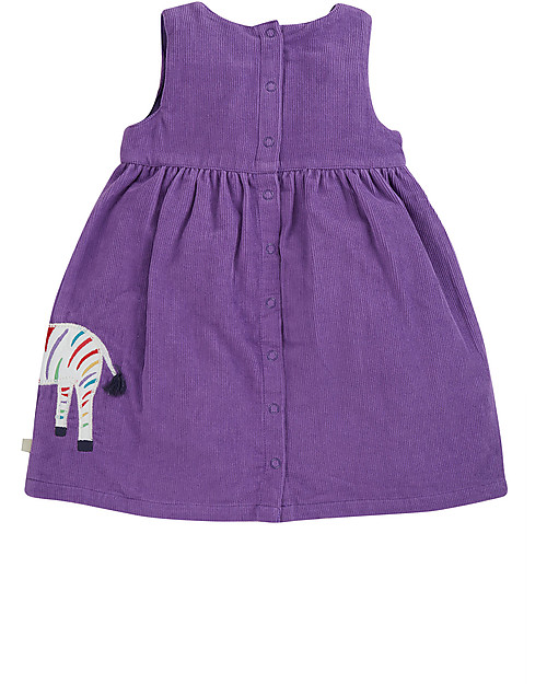 Frugi Lexie Pinafore Dress - Purple / Zebra - 100% Organic Cotton GOTS Dresses_