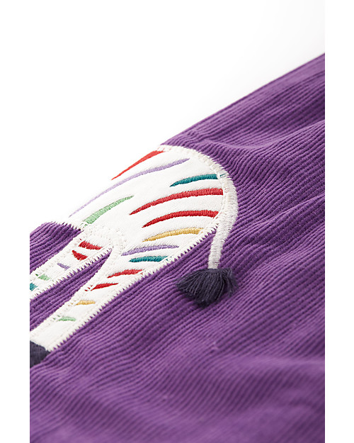 Frugi Lexie Pinafore Dress - Purple / Zebra - 100% Organic Cotton GOTS Dresses_