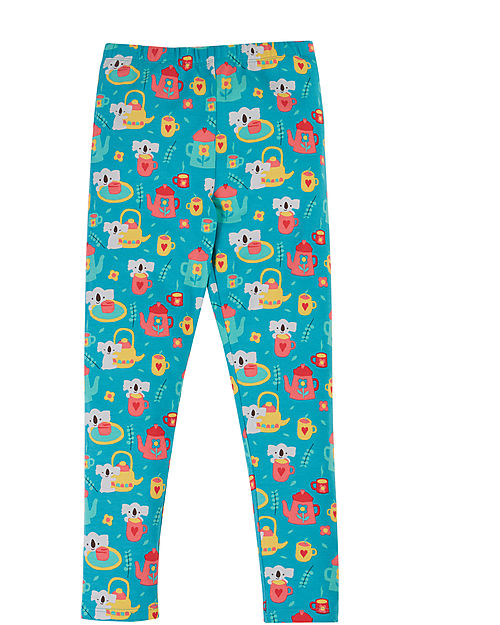Frugi Libby Leggings - Camper Blue Koala Tea Time - AW2022: Phase: Indie Exclusives Leggings