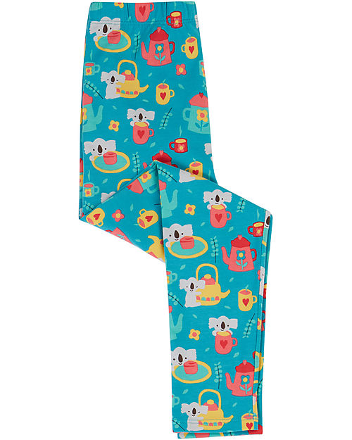 Frugi Libby Leggings - Camper Blue Koala Tea Time - AW2022: Phase: Indie Exclusives Leggings