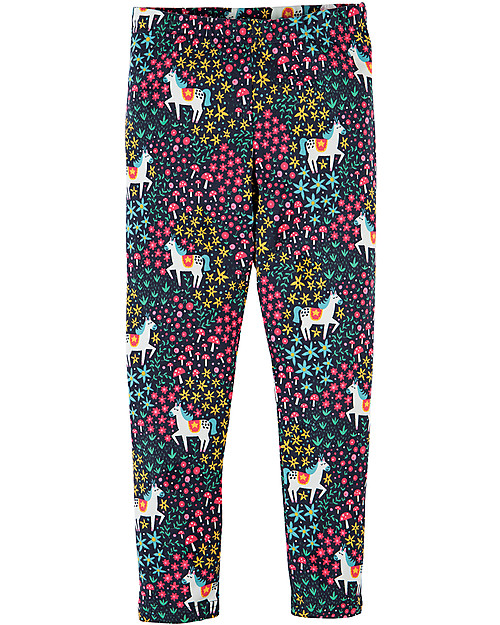 Frugi Libby Leggings, Carousel Horses - Elasticated organic cotton Leggings