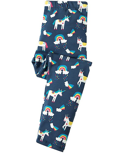 Frugi Libby Leggings, Magic Rainbow - Elasticated organic cotton Leggings