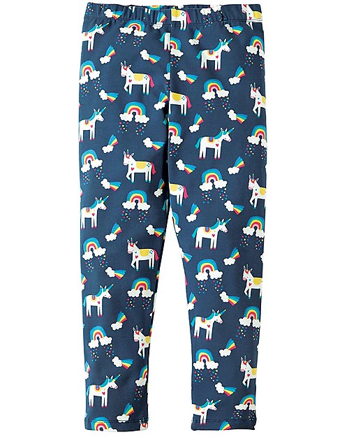 Frugi Libby Leggings, Magic Rainbow - Elasticated organic cotton Leggings