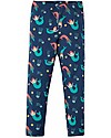 Frugi Libby Printed Leggings, Marine Blue Mermaid Magic - Elasticated organic cotton Leggings
