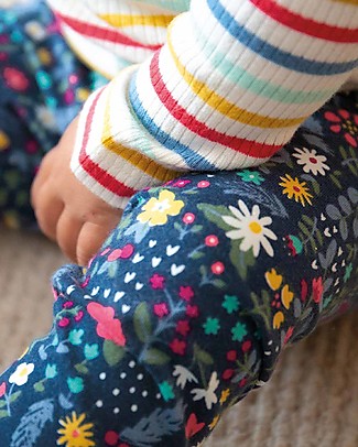 Frugi Libby Printed Leggings - Mountainside Floral - Elasticated Organic Cotton Leggings