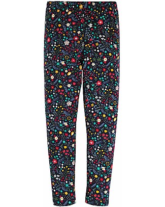Frugi Libby Printed Leggings - Mountainside Floral - Elasticated Organic Cotton Leggings