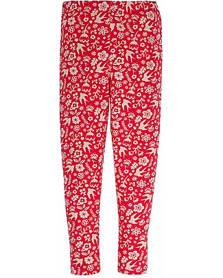 Frugi Libby Printed Leggings-Watermelon Bloom - Elasticated Organic Cotton Leggings