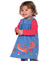 Frugi Lily Cord Dress - Cornflower/Squirrel - 100% Organic Cotton Dresses_
