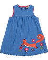 Frugi Lily Cord Dress - Cornflower/Squirrel - 100% Organic Cotton Dresses_