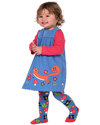Frugi Lily Cord Dress - Cornflower/Squirrel - 100% Organic Cotton Dresses_