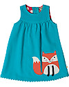 Frugi Lily Cord Dress, Cornish Sea/Fox - 100% Organic Cotton Dresses_