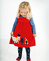 Frugi Lily Cord Dress, Tomato/Reindeer - 100% organic cotton Dresses_