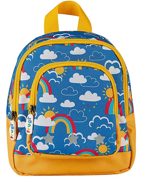 Frugi Little Adventurers Backpack - Rainbow Skies - Recycled Fabric Kindergarten Backpacks