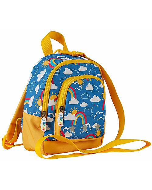 Frugi Little Adventurers Backpack - Rainbow Skies - Recycled Fabric Kindergarten Backpacks