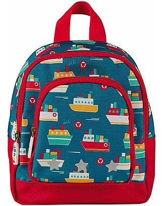 Frugi Little Adventurers Backpack - Sail the Seas - Recycled Fabric Large Backpacks