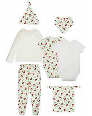 Frugi Little Beautiful Gift Set - LadyBird - Body+Pants+Top+Accessories Sets And Co-Ords