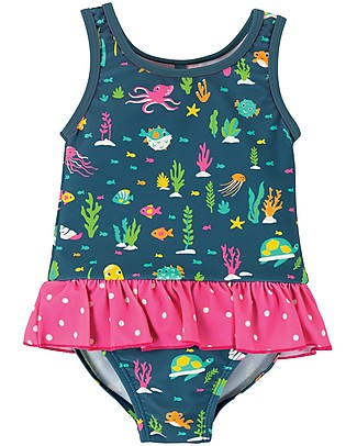 Frugi Little Coral Swimsuit - Rainbow Reef - UPF 50+ Swimsuits