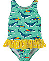 Frugi Little Coral Swimsuit - Rainbow Whales - UPF 50+ Swimsuits
