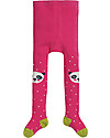 Frugi Little Fun Knee Tights, Flamingo Spot/Panda - Organic cotton Tights