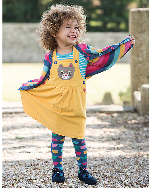 Frugi Little Happy Day Cardigan, Pink Rainbow Stripe - 100% organic cotton Cardigans