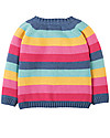 Frugi Little Happy Day Cardigan, Pink Rainbow Stripe - 100% organic cotton Cardigans