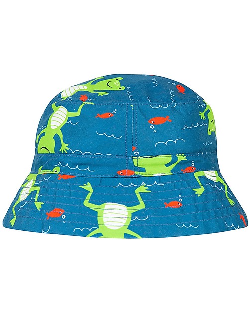 Frugi Little Harbour Swim Hat - Ribbit River - Made with recycled plastic bottles! Sunhats