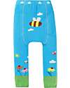 Frugi Little Knitted Leggings - Beluga Blue/Bee - Organic Cotton Leggings